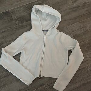 Brandy Melville Double Zip Cropped Sweater